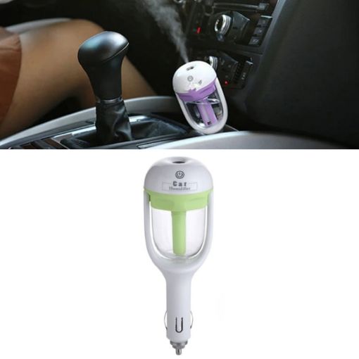 Light Green Car Ion Spray Humidifier & Aromatherapy Air Purifier - 1