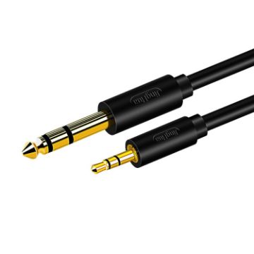 JINGHUA 3.5mm to 6.5mm Audio Cable for Guitar Amplifier, 5m Length - 1