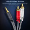 JINGHUA 15m 3.5mm to 2RCA Audio Cable for Game Console (Grey) - 8