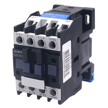 CHNT CJX2-1210 12A 220V AC Contactor with Silver Alloy Contacts - 1