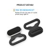 Type-C 2 In 1 Charging Port Dust Plug & Lanyard Set - Black - 5