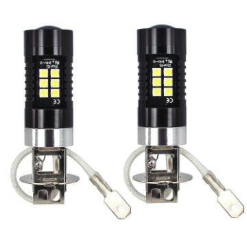 1 Pair H3 Automotive High-Power LED White Light Fog Lamp - 1