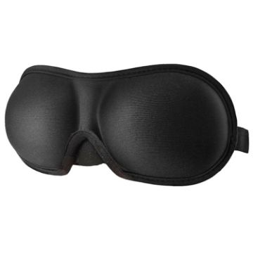 3D Adjustable Silicone Anti-slip Sleep Eye Mask - Memory Foam, Black - 1