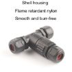 5-Pole Waterproof T-Wire Terminal Block Connector - Male & Female (Black) - 4