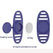 Airtag Binaural Waterproof Tracker Case for Pet Collar, Violet Purple - 4