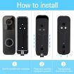Blink Doorbell Backplate Replacement Part - Black | Secure Fit - 5