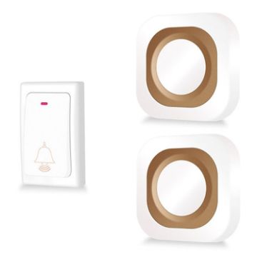 Wireless Home Doorbell, Battery-Free, Smart Remote, 1 For 2, UK Plug, White - 1