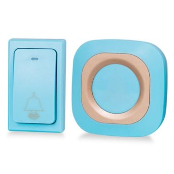 Wireless Smart Doorbell, Battery-Free, Remote Control, 1 For 1 Blue (US Plug) - 1