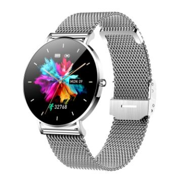 T8 1.3" Silver Smart Watch - Heart Rate/Blood Pressure/Oxygen Monitor - 1