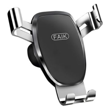 FAIK Silver Frosted Car Phone Holder Air Vent Gravity Sensor Bracket - 1