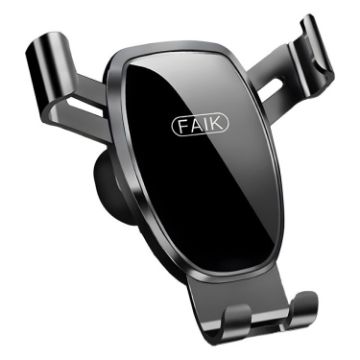 FAIK Black Mirror Car Phone Holder Air Vent Gravity Sensor Bracket - 1