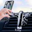 Triangle Gravity Sensor Car Phone Holder - Air Vent Mount, Bent Suction Cup - 2