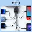 6-Port USB Travel Charger Power Adapter, Quick Charge, White US Plug - 9