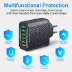 6-Port USB Travel Charger, Quick Charge, Yellow AU Plug Adapter - 4