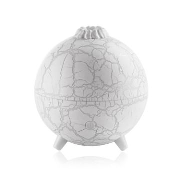 D612 USB Colorful Gradient Light Flame Crack Aromatherapy Humidifier White - 1