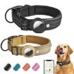 AirTag Tracker Dog Collar, Neoprene Lining, Reflective, Size L, Royal Blue - 2