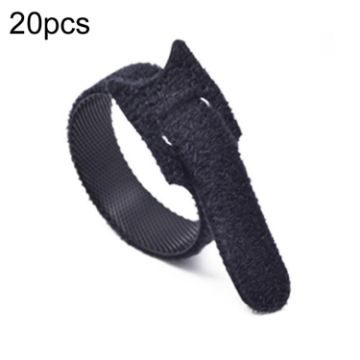 20pcs Black Nylon Tying Straps 12x150mm - Cable Storage Bundle - 1