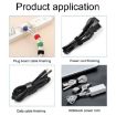 20pcs Blue T-Shape Nylon Data Cable Strap 10x100mm Binding Tie - 6