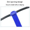 20pcs Blue T-Shape Nylon Data Cable Strap 12x150mm Binding Tie - 3