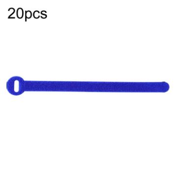 20pcs Blue T-Shape Nylon Data Cable Strap 12x250mm Binding Tie - 1