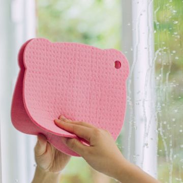 Absorbent Wood Pulp Cotton Rag Kitchen Cleaning Cloths - Random Color - 1