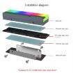 COOLMOON CM-M2A M.2 2280 SSD Cooler 5V ARGB Heatsink Gray - 6