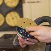 100pcs 5" 8-Hole Sanding Discs P600 Grit 125mm Yellow Flocking Sheets - 8