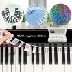 Removable Silicone Piano Notes Guide for 88-Key Keyboard, White/Black Text - 2