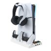 PS5 Slim iplay HA-8006 Cooling Dock & Dual Charging Stand (White) - 4