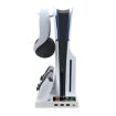 PS5 Slim iplay HA-8006 Cooling Dock & Dual Charging Stand (White) - 5