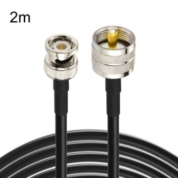 2m BNC Male to UHF Male RG58 Adapter Cable - 1