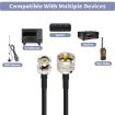 2m BNC Male to UHF Male RG58 Adapter Cable - 6