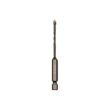 3mm Hex Shank Spiral Flute Alloy Drill Bits for Glass Tile, Four Edge - 1