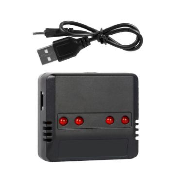4-in-1 3.7V Lithium Battery USB Charger for Aircraft (XH2.54 Port) - 1