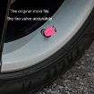 Luminous Tire Valve Caps 4pcs Set - Yellow Red Skull for Car/Motorcycle - 8