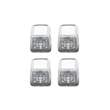 Mini Small Square Transparent Table & Chair Leg Covers - 4pcs Set, Non-Slip - 1