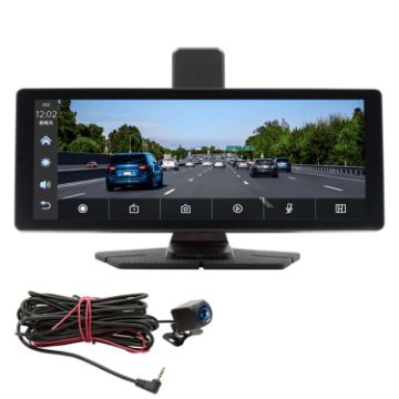 Bluetooth Car DVR Monitor with Carplay/Android Auto, Display + Camera - 1