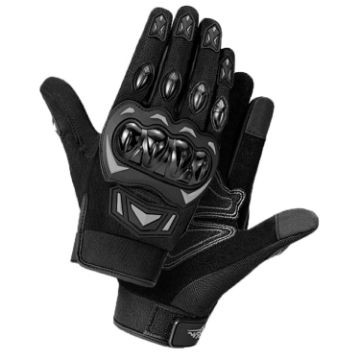 XXL Black Motorcycle Gloves - Non-slip, Touch Screen, Sun Protection - 1