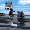 Black Telescopic Car Suction Cup Dashboard Phone Holder - Auto Lock - 7