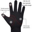 Women's Green 2-Finger Ice Silk Gloves - Breathable, Anti-UV, Outdoor Sports - 7