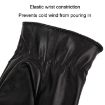 Men's Brown PU Leather Gloves - Warm Velvet, Touchscreen, One Size - 8
