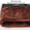 Men's Brown PU Leather Gloves - Warm Velvet, Touchscreen, One Size - 9