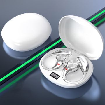 Open Comfortable Hanging Ear OWS Bluetooth Earphones - White - 1