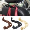 Hidden Car Headrest Storage Hooks - 1 Pair Car Seat Hook (Beige) - 5