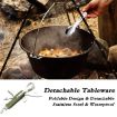 7-in-1 Multifunctional Outdoor Camping Folding Tableware - Black - 7