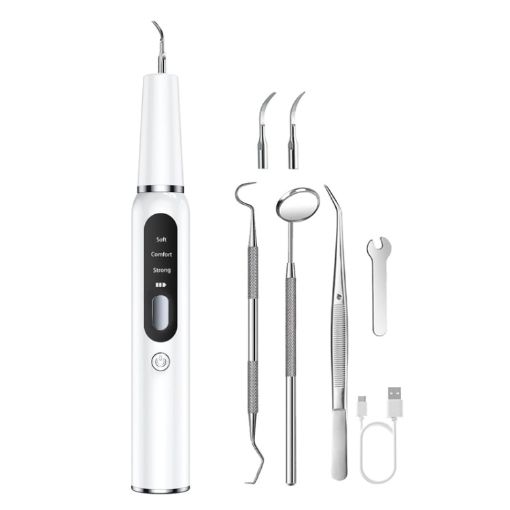 Ultrasonic Dog Teeth Cleaner - Electric Tartar Remover for Pets (White) - 1