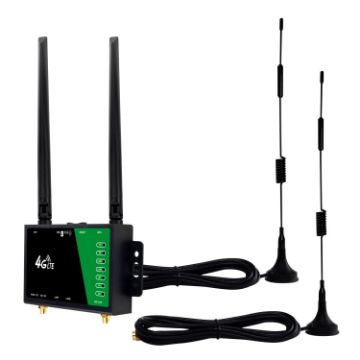 4G Wireless Plug-in Router with Detachable Antenna, EU Plug - Black WiFi Hotspot - 1
