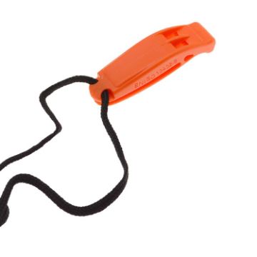 Dual-Frequency Outdoor Survival Whistle with Lanyard - Orange - 1