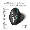 ZELOTES F36 Ergonomic Vertical Mouse, 9-Keys, Dual Bluetooth + 2.4G, White - 2
