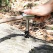 Gray Outdoor Camping Survival Drill Bit & Wood Chopping Tool - 7